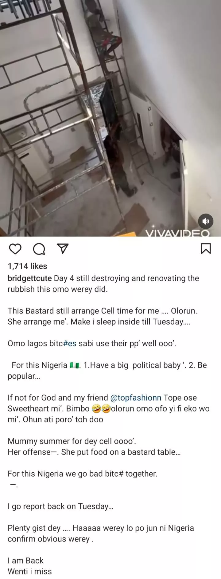 Heartstopping moment businesswoman nearly plunged down a top-floor railing while being assaulted by Nollywood actress Bridgett Missa (video)