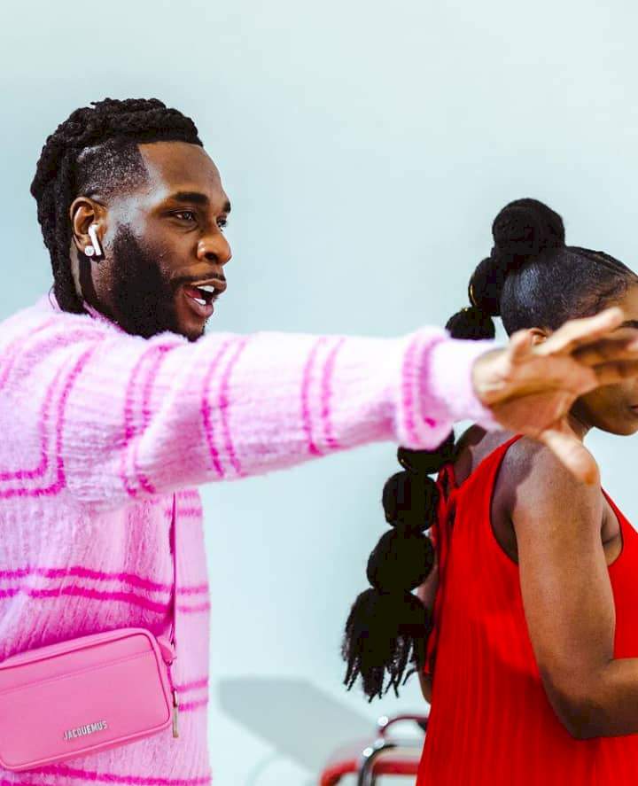 Moment Burna Boy pushed down an overexcited fan who didn't heed his initial warning (Video)