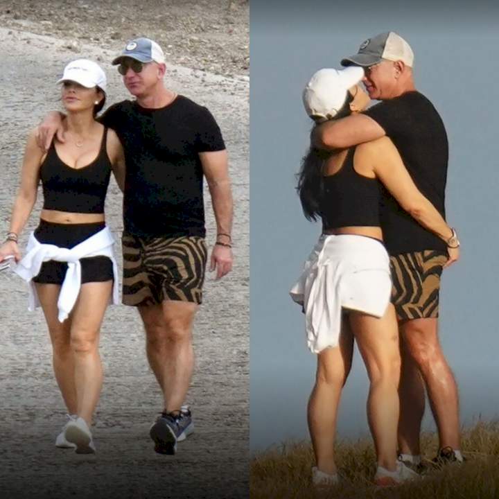 Jeff Bezos and girlfriend Lauren Sanchez can't keep their hands off each other as they vacation in St. Barts