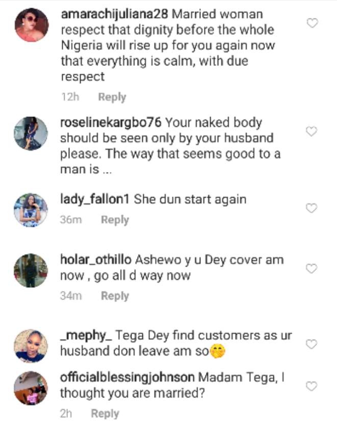'Only your husband should see this' - Outrage as BBNaija star, Tega releases 'bedroom' video