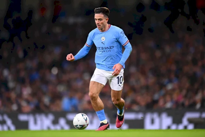 Jack Grealish playing for Manchester City