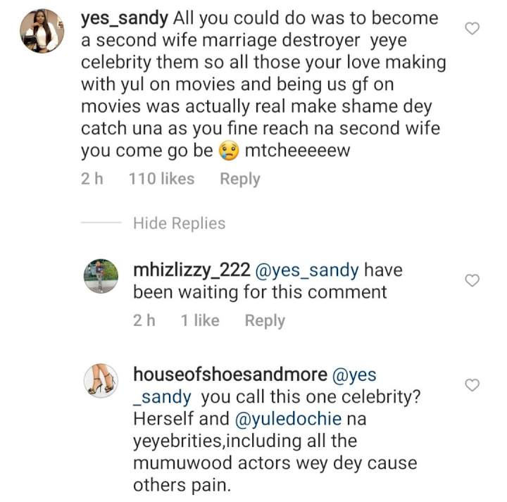 Nigerians swarm to Judy Austin Muoghalu's Instagram page to call her out for having a child with actor Yul Edochie who is married