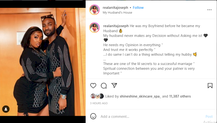 'He needs my Opinion in everything' - Actress, Anita Joseph reveals secret to successful marriage