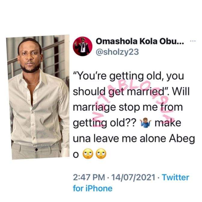 'Leave me alone' - Reality star, Omashola to those pressurizing him to get married