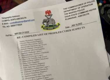 Police raise alarm over fake Internet fraudsters' list