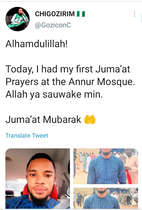 'I fully accept and embrace the most peaceful religion on earth' - President Buhari's supporter writes as he converts to Islam