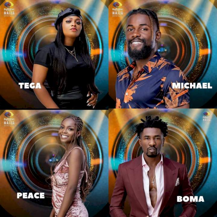 BBNaija: Boma, Tega, Peace, Michael reveal housemates with real relationship