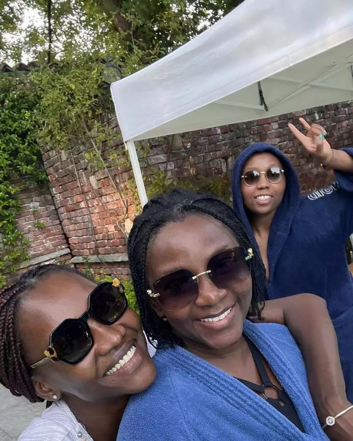 Genevieve Nnaji spotted in Italy with supermodel, Oluchi (Photos)