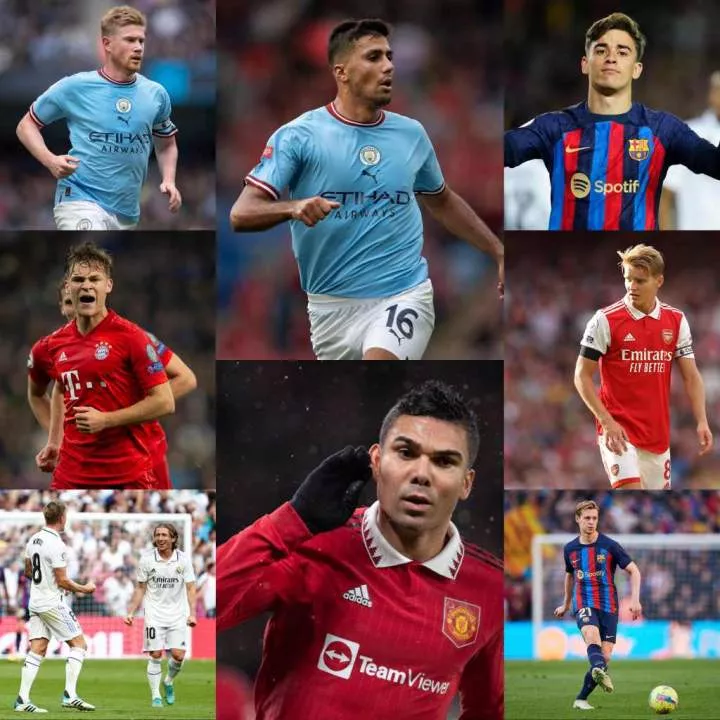 Ranking the 14 strongest midfield line-ups in world football for the 2023/24 season