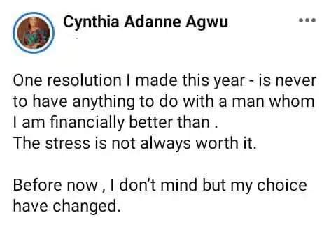 'The stress isn't worth it' - Entrepreneur vows never to date man who makes less money than her