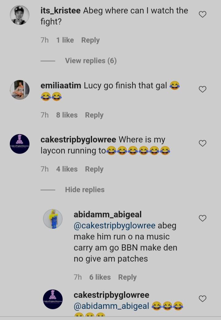 BBNaija Reunion: 'Where were Laycon and Ebuka running to?' - Nigerians react to this scene from Lucy and Kaisha's fight (Photo)
