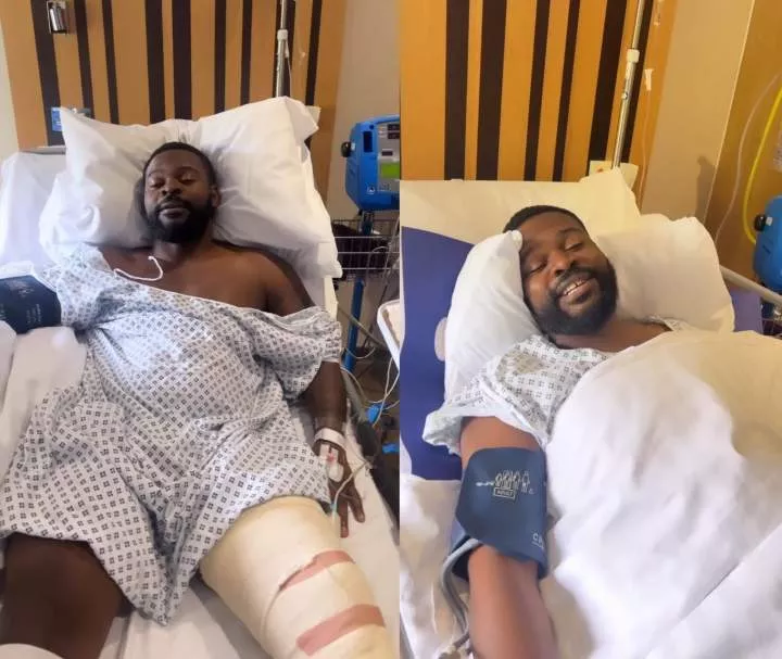 Singer Falz undergoes knee surgery in the UK (photos/video)