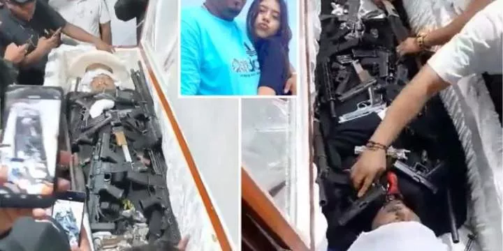 Murdered cartel boss 'El Fatal' buried with hundreds of guns to protect him 'in the afterlife' (Video)