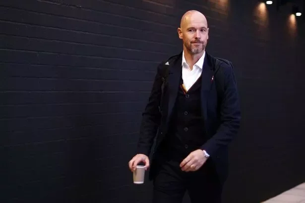 Erik ten Hag pictured arriving at Turf Moor