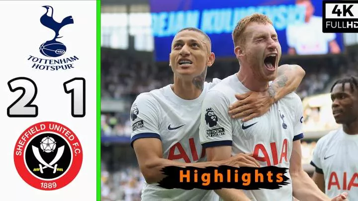 Tottenham Hotspur 2 - 1 Sheffield United (Sep-16-2023) Premier League Highlights