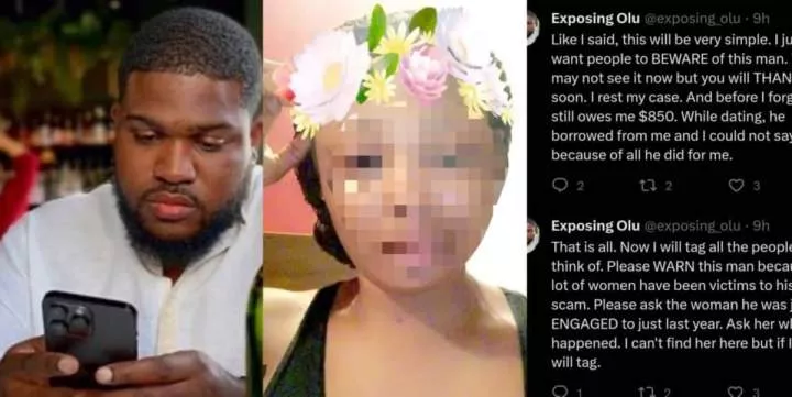 "He still owes me $850" - Lady calls out ex-boyfriend who broke her heart 10 years ago