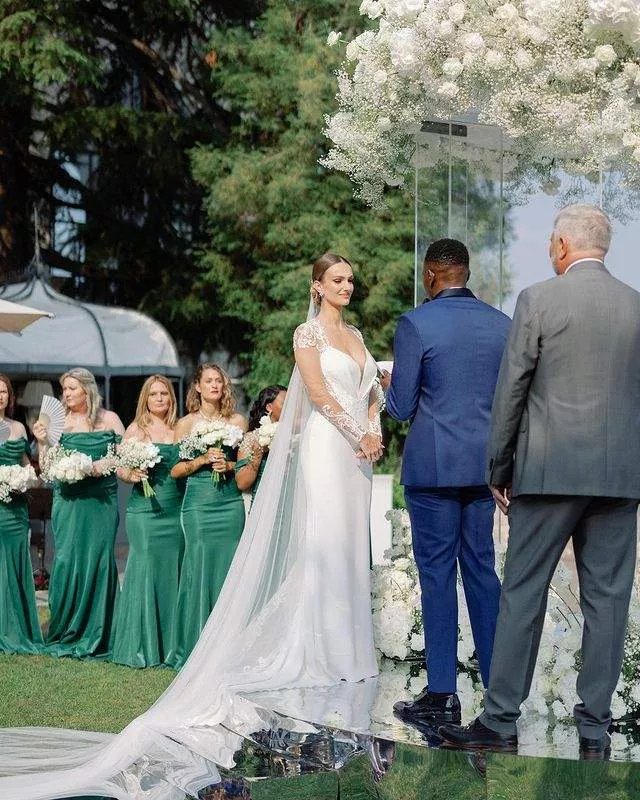 Former Super Eagles striker Obinna Nsofor marries his Serbian partner, Anastasija Radi (photos)