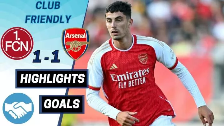 FC Nuremberg 1 - 1 Arsenal (Jul-13-2023) Club Friendly Highlights