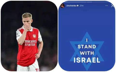 Fans react to Oleksandr Zinchenko's post on social media after saying he 'stands with Israel'