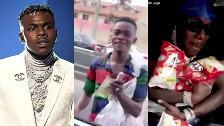 "Unexpected grace" - Reactions as Dababy buys popcorn from Lagos hawker, gives him $100 (Video)