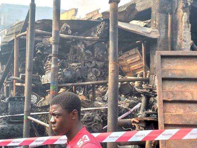 Goods worth millions of Naira destroyed as Ladipo market is gutted by fire (photos/video)