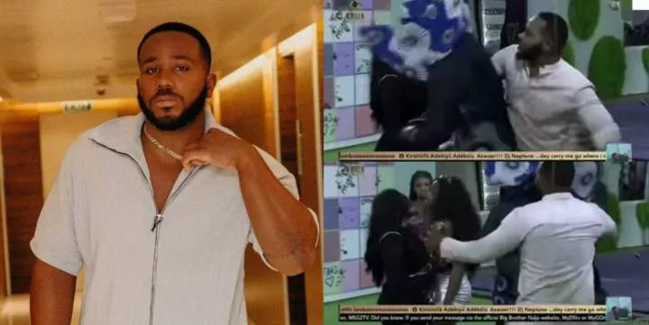 Moment Kiddwaya holds back Cross from separating Cee-C and Ilebaye during heated clash (Video)