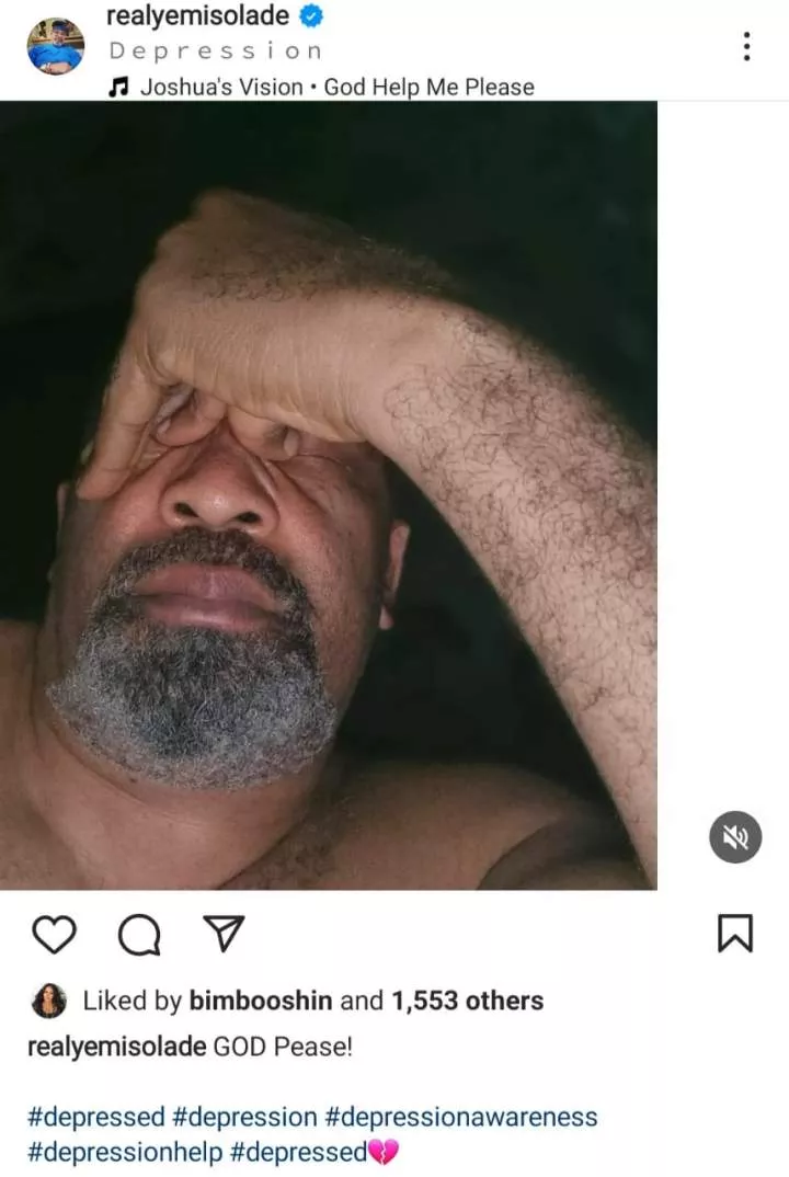 To live and survive in Nigeria, one must belong to the cult - Actor Yemi Solade writes as he reveals he is battling with depression