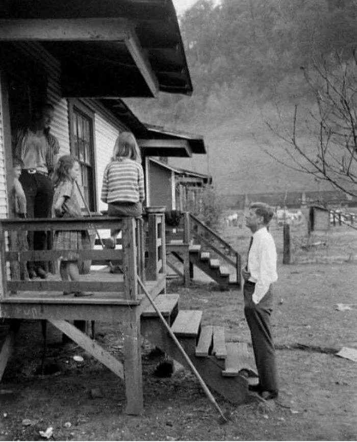 John F. Kennedy Campaigning Door-To-Door In West Virginia (1960)