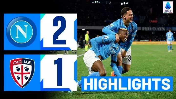 Napoli 2 - 1 Cagliari (Dec-16-2023) Serie A Highlights