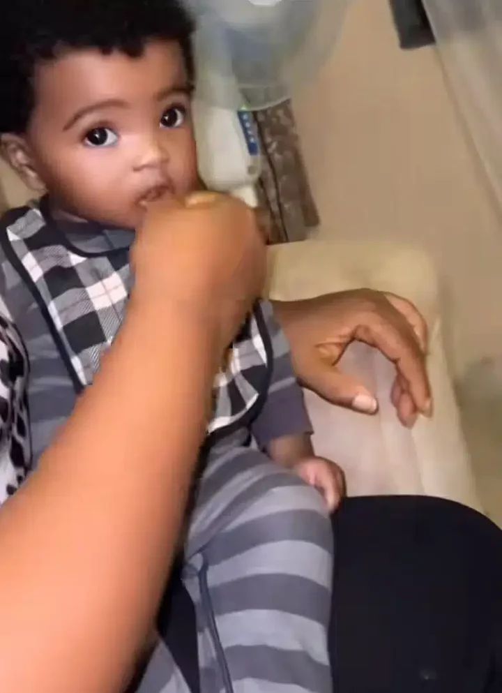 Mother shocked as child rejects baby food, prefers swallow with soup