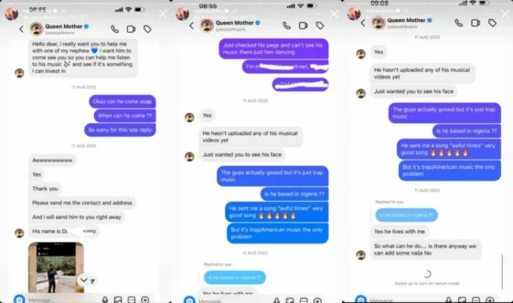 Naira Marley dragged for leaking his chat with Iyabo Ojo before Mohbad's death