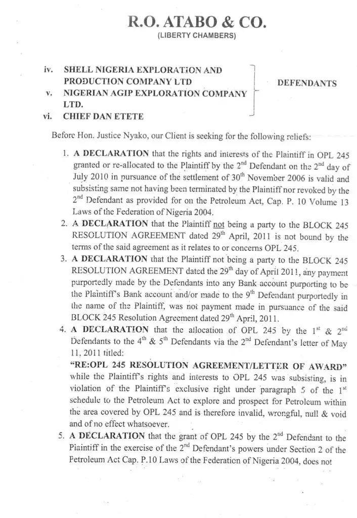 Abacha family dismisses Nigerian govt's claim of resolving $1.3bn OML 245 court cases