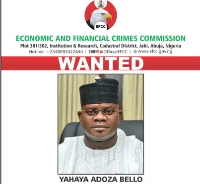 EFCC Tasks All Security Agencies on Arrest of Yahaya Bello