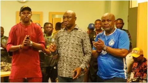 Don't talk about money always - NFF President tells Enyimba players, promises support after CAFCC heroics