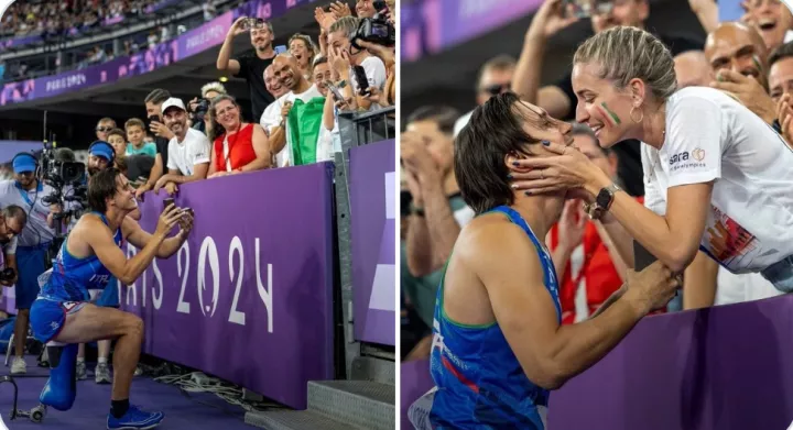 Paralympian proposes to partner after failing to reach men's final, 9 years after first wife's tragic d3ath (photos)