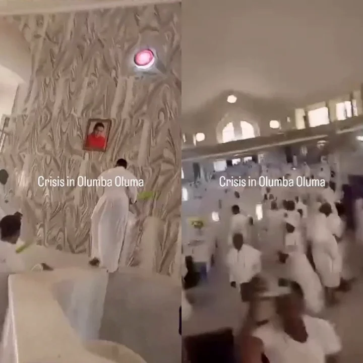 Chaos in Olumba Olumba as members allegedly refuse to worship Roland Olumba Obu (video)