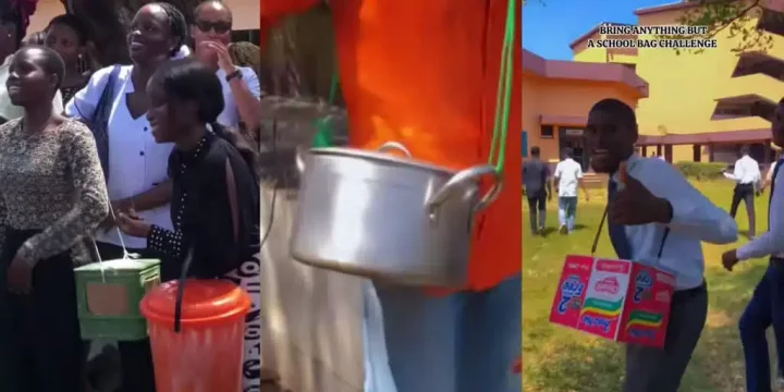 UNIBEN students shake the internet as they rock indomie cartons, pots, and stoves on 'no bag day'