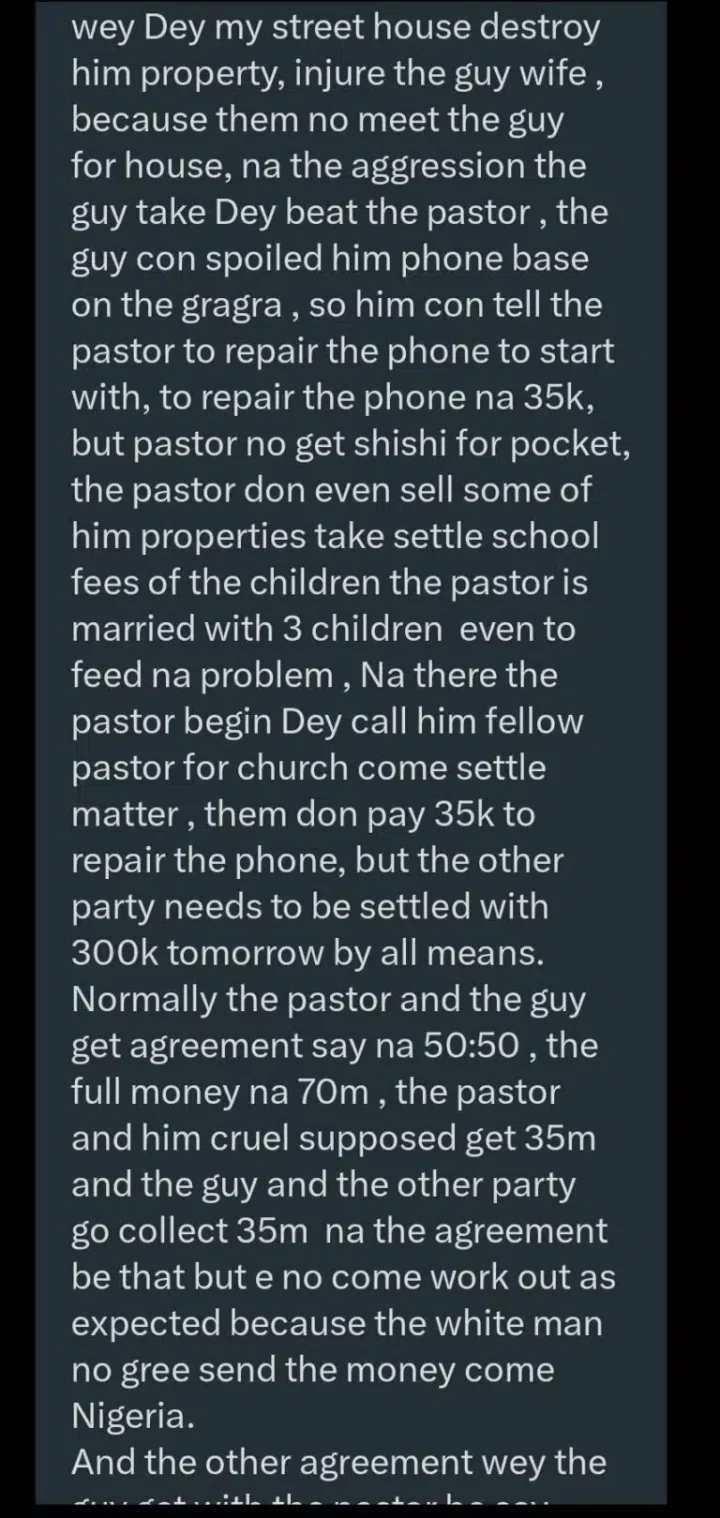 Yahoo boy uses pastor's account for ₦70m transaction; deal turns violent as client refuses to send money