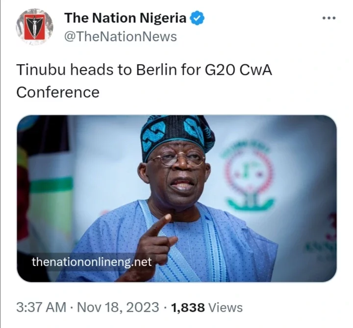 Today's Headlines: Nigerian Army Gets First Professor, Tinubu Heads To Berlin For G20 CwA Conference