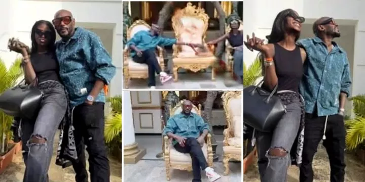 2Face seen together with lover Natasha at her grandfather, Esama of Benin's palace weeks after declared missing