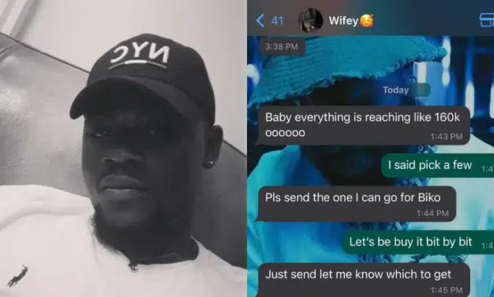 Man rants as he leaks chat with unappreciative girlfriend after sending her N70K out of N160K for makeup items