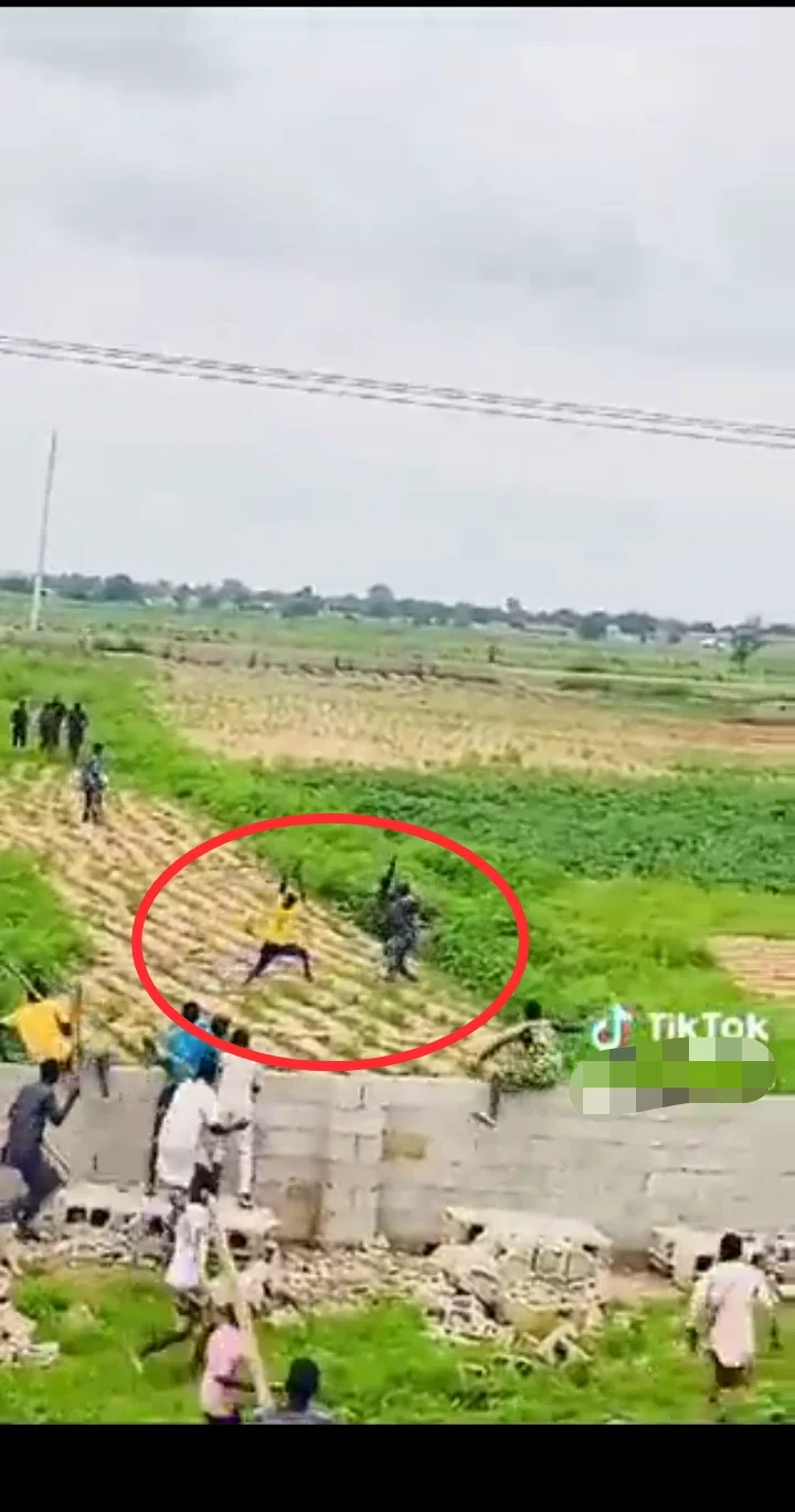 Nigerian Police FPRO reacts after seeing video of protesters beating a Policeman with his rifle.