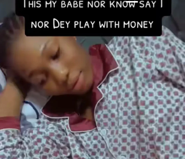 'That's your breakfast' - Nigerian man serves his beautiful girlfriend 'breakfast in bed' with bundles of ₦200 naira notes