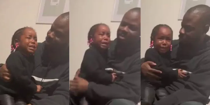 Little girl makes shocking heartfelt plea to father after mother seizes her balloon (Video)