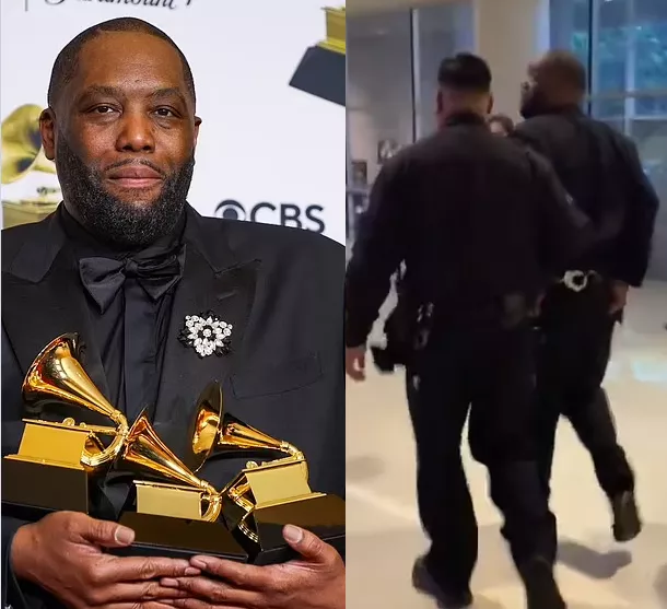 Rapper, Killer Mike is taken away in handcuffs after winning 3 Grammys (Photos/video)