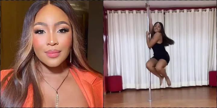 "Don't ever try it again" - Erica Nlewedim blasted as she resumes pole dancing