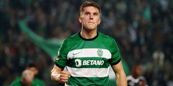 Sporting striker Viktor Gyokeres celebrating