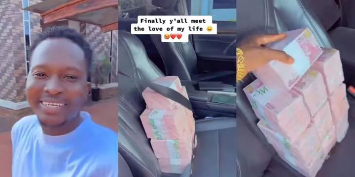 Nigerian man goes viral for declaring 'bundle of naira notes' as love of his life