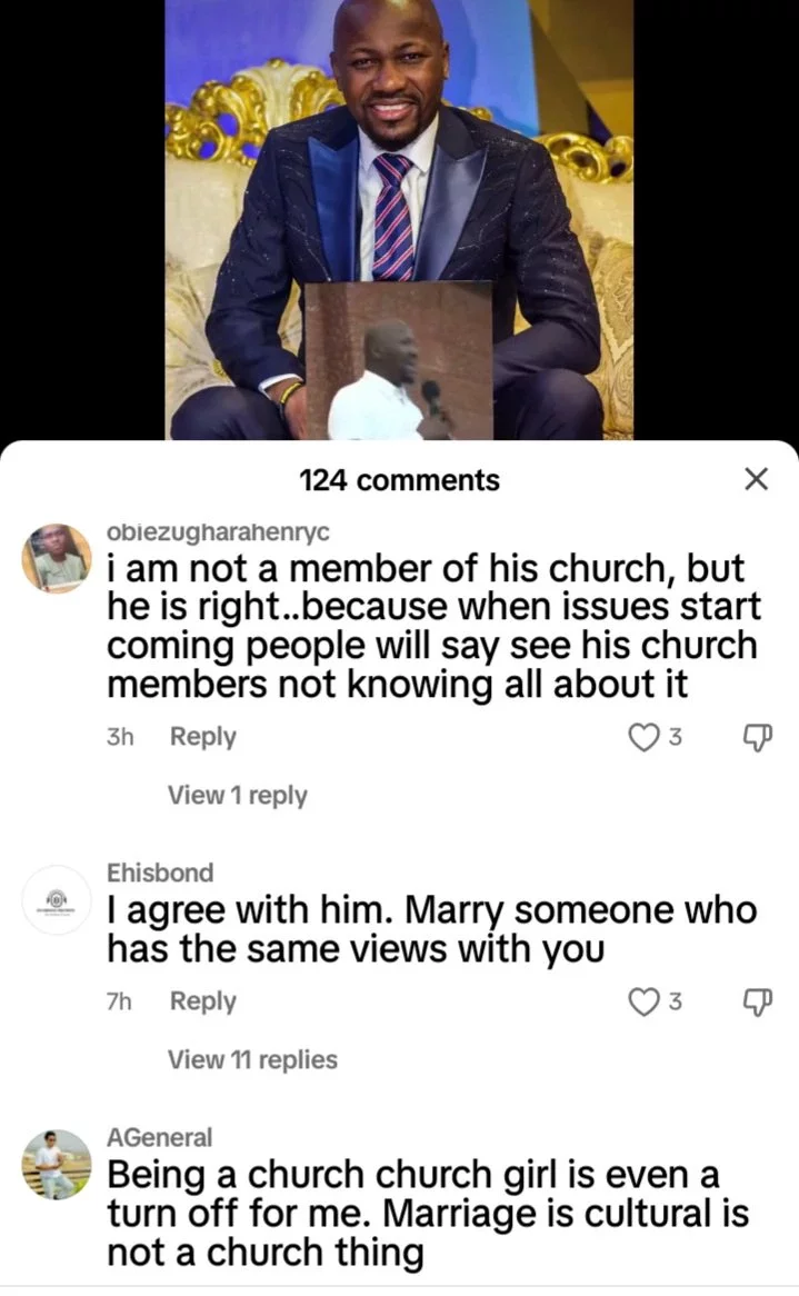 Apostle Suleman, in viral sermon, warns male congregants against marrying women from other churches