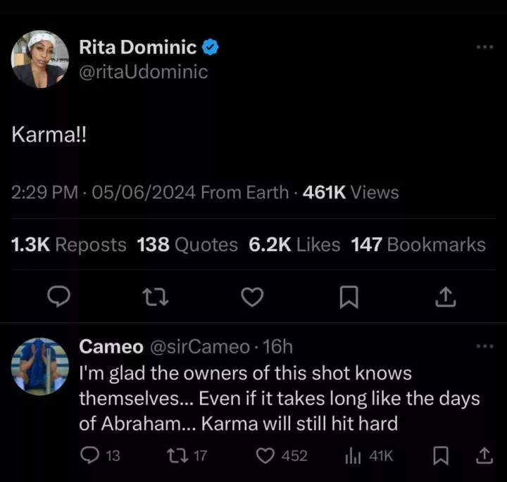 Rita Dominic shares cryptic note as old post from APC staff bullying her over President Jonathan emerges